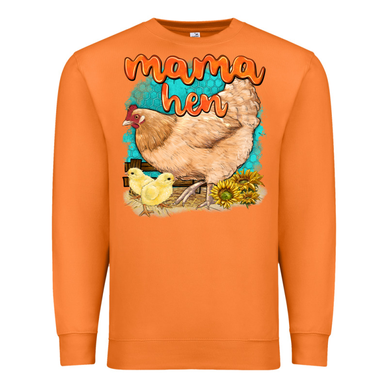 Mama Hen With Sunflowers Premium Sweatshirt by texasbilliewilder | Teevron