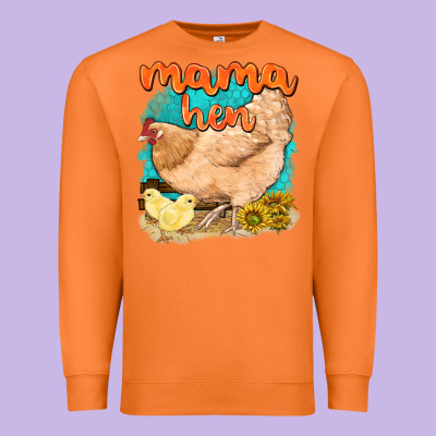 Premium Sweatshirt mama hen with sunflowers