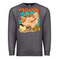Charcoal Heather mama hen with sunflowers Premium Sweatshirt - texasbilliewilder