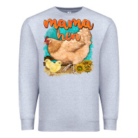 Heather Grey mama hen with sunflowers Premium Sweatshirt - texasbilliewilder