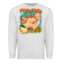Oatmeal Heather mama hen with sunflowers Premium Sweatshirt - texasbilliewilder