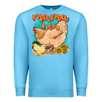 Ocean Blue mama hen with sunflowers Premium Sweatshirt - texasbilliewilder