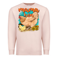 Pale Pink mama hen with sunflowers Premium Sweatshirt - texasbilliewilder