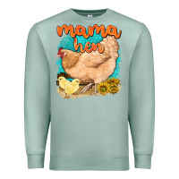 Seafoam mama hen with sunflowers Premium Sweatshirt - texasbilliewilder