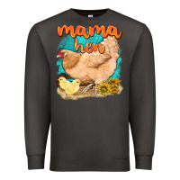 Smoke mama hen with sunflowers Premium Sweatshirt - texasbilliewilder