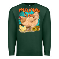 Sports Green mama hen with sunflowers Premium Sweatshirt - texasbilliewilder