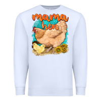 White mama hen with sunflowers Premium Sweatshirt - texasbilliewilder