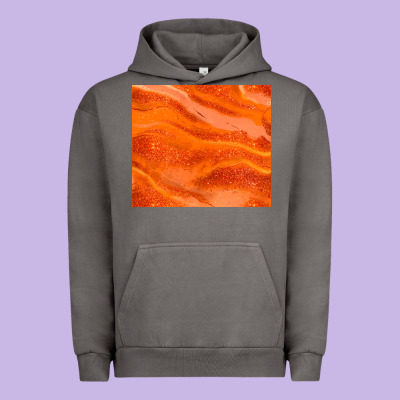 Orange Glitter Urban Hoodie Designed By Jahusdesignshop
