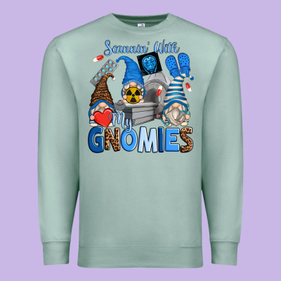 Scannin' With My Gnomies Premium Sweatshirt Designed By Zillion Design Studio