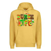 Antique Gold juneteenth nurse life Premium Hoodie - AdoDesignShop
