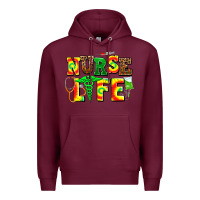 Burgundy juneteenth nurse life Premium Hoodie - AdoDesignShop