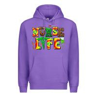 Purple juneteenth nurse life Premium Hoodie - AdoDesignShop