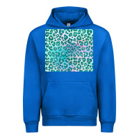 Cobalt turquoise leopard glitter Urban Hoodie - JahusDesignShop