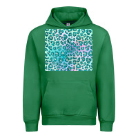 Emerald turquoise leopard glitter Urban Hoodie - JahusDesignShop