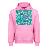 Fuchsia Pink turquoise leopard glitter Urban Hoodie - JahusDesignShop