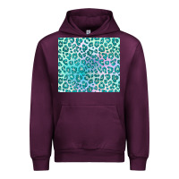Mauve Wine turquoise leopard glitter Urban Hoodie - JahusDesignShop