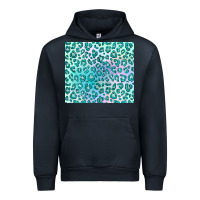 Navy turquoise leopard glitter Urban Hoodie - JahusDesignShop
