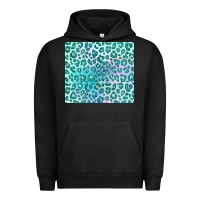 Pigment Black turquoise leopard glitter Urban Hoodie - JahusDesignShop