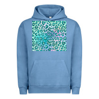 Pigment Pebble Blue turquoise leopard glitter Urban Hoodie - JahusDesignShop
