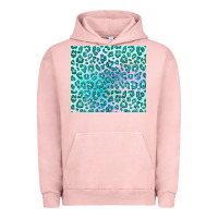 Pigment Salmon turquoise leopard glitter Urban Hoodie - JahusDesignShop