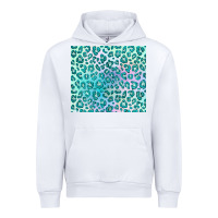 White turquoise leopard glitter Urban Hoodie - JahusDesignShop