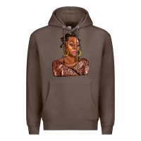 Coffee afro woman Premium Hoodie - AdoDesignShop