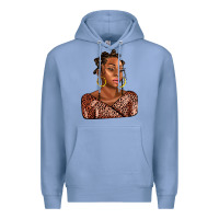 Colony Blue afro woman Premium Hoodie - AdoDesignShop
