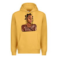 Mustard afro woman Premium Hoodie - AdoDesignShop