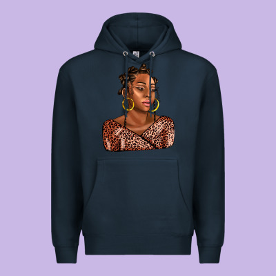 Afro Woman Premium Hoodie Designed By Adodesignshop