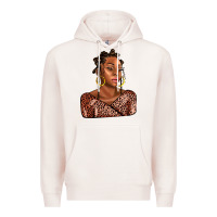 Pale Pink afro woman Premium Hoodie - AdoDesignShop