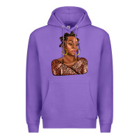 Purple afro woman Premium Hoodie - AdoDesignShop