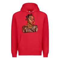Red afro woman Premium Hoodie - AdoDesignShop