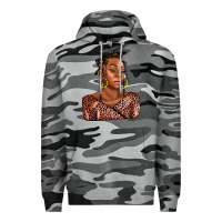 Slate Camo afro woman Premium Hoodie - AdoDesignShop