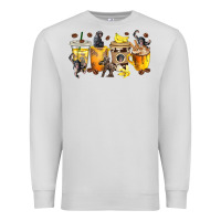 Dove Grey monkey coffee cups Premium Sweatshirt - texasbilliewilder