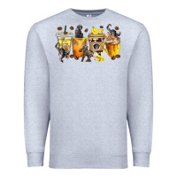 Heather Grey monkey coffee cups Premium Sweatshirt - texasbilliewilder