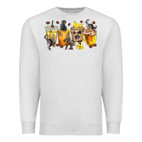Oatmeal Heather monkey coffee cups Premium Sweatshirt - texasbilliewilder