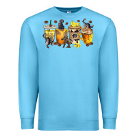 Ocean Blue monkey coffee cups Premium Sweatshirt - texasbilliewilder
