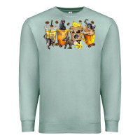 Seafoam monkey coffee cups Premium Sweatshirt - texasbilliewilder