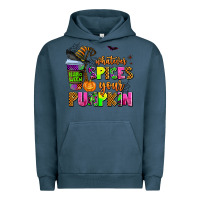 Pigment Midnight Navy whatever spices your pumpkin Urban Hoodie - AdoDesignShop