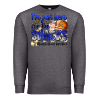 Charcoal Heather i'm just here for the snacks #basketball brother Premium Sweatshirt - Zillion Design Studio