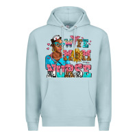 Blue Mist afro wife mom nurse Premium Hoodie - AdoDesignShop