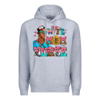 Heather Grey afro wife mom nurse Premium Hoodie - AdoDesignShop