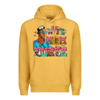 Mustard afro wife mom nurse Premium Hoodie - AdoDesignShop