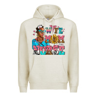 Oatmeal Heather afro wife mom nurse Premium Hoodie - AdoDesignShop