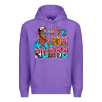 Purple afro wife mom nurse Premium Hoodie - AdoDesignShop