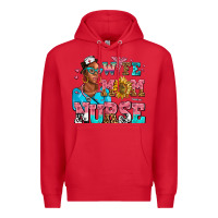 Red afro wife mom nurse Premium Hoodie - AdoDesignShop