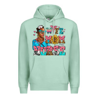 Seafoam afro wife mom nurse Premium Hoodie - AdoDesignShop
