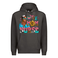 Smoke afro wife mom nurse Premium Hoodie - AdoDesignShop