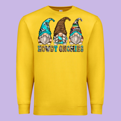 Howdy Gnomies Premium Sweatshirt Designed By Zillion Design Studio