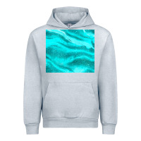Heather Grey turquoise glitter Urban Hoodie - JahusDesignShop